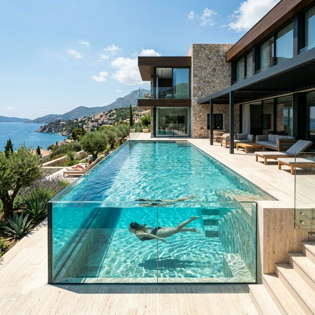 Luxury: The Future Tech Glass Pool